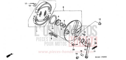 FRONT BRAKE PANEL CM125CX de 1999